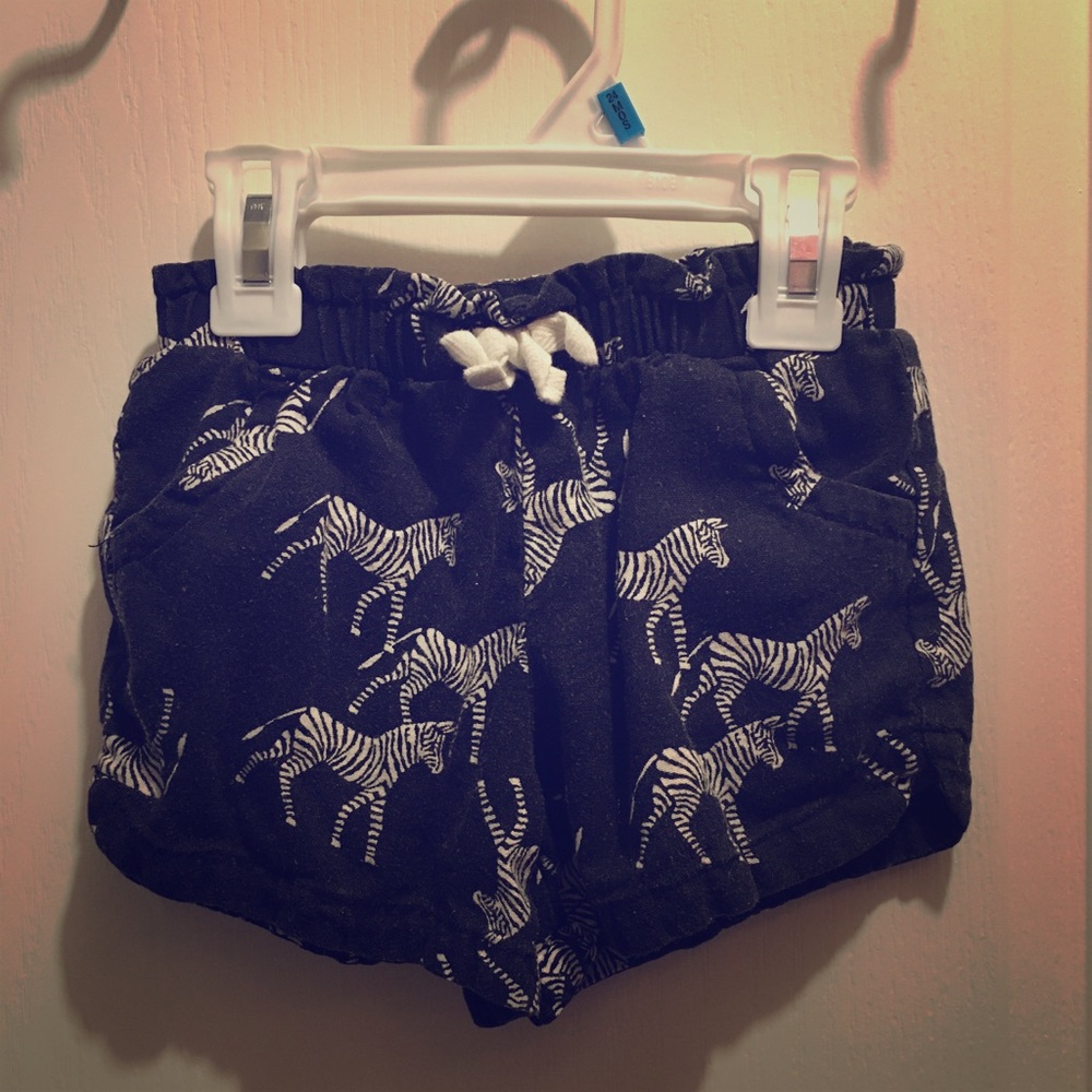 Old Navy Zebra Print Linen Shorts - 4T